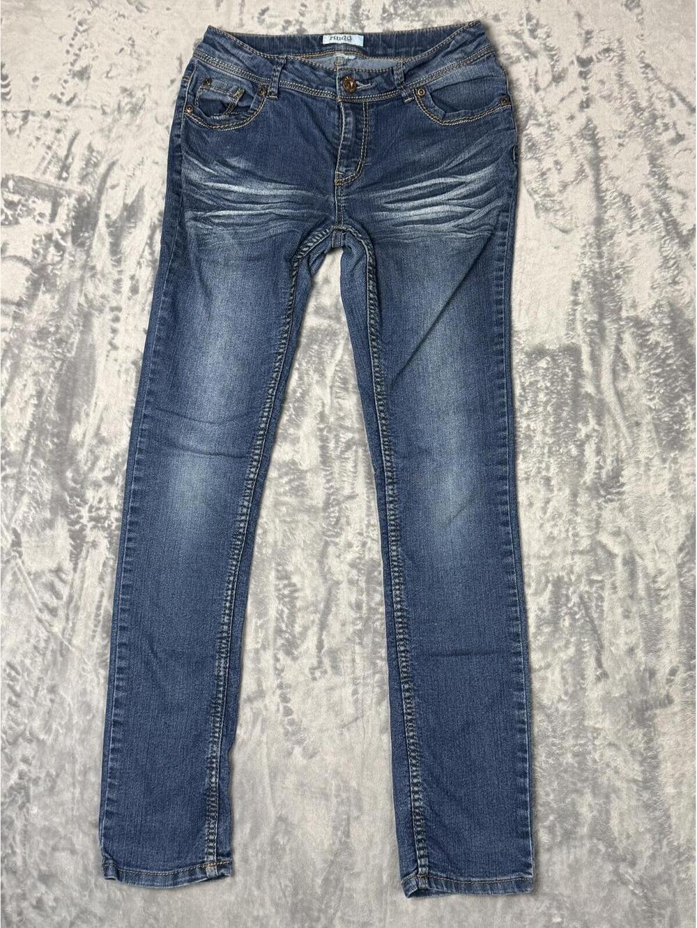 Mudd Girls Skinny Jeans Blue Denim Adjustable Waist Size 10/12